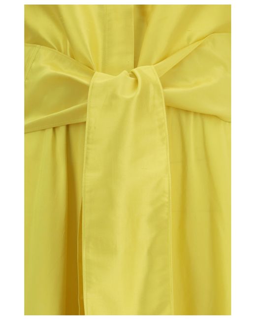 Sara Roka Yellow Marysole Long Dress Silk