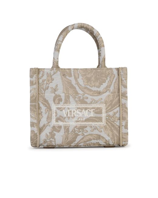 Versace White Small 'Athena Baroque' Bag