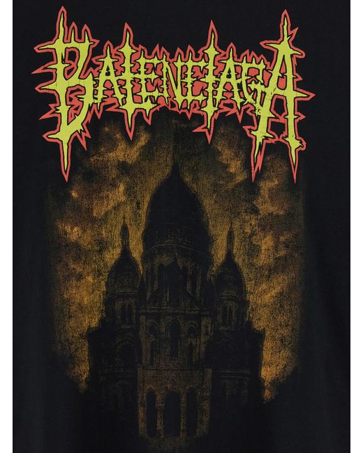 Balenciaga Black T-Shirt Cotton T-Shirts for men