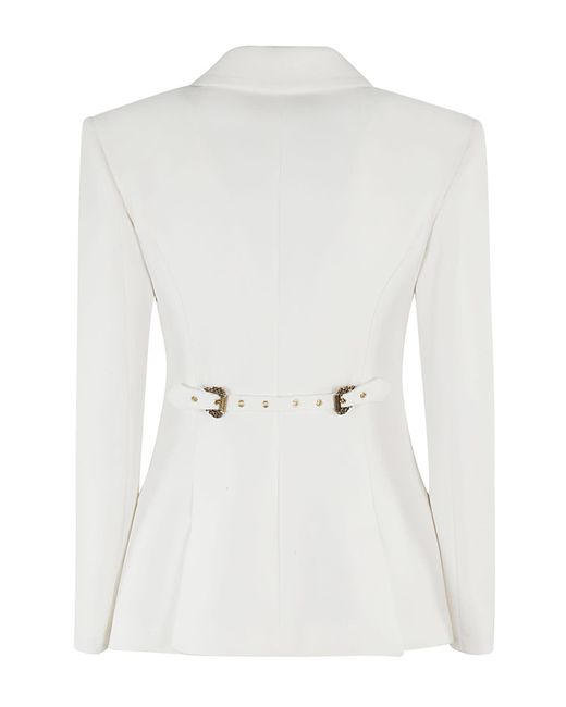 Versace White Single-breasted Tailored Blazer