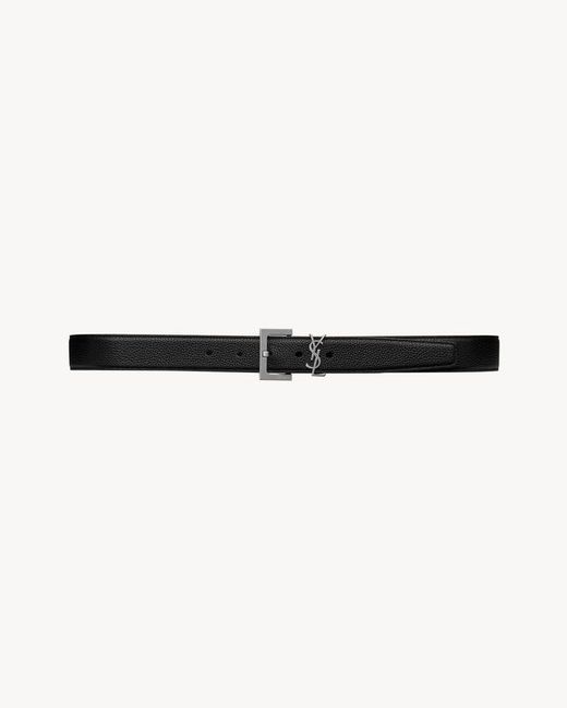 Saint Laurent Black Belt Calfskin Leather Accessories for men