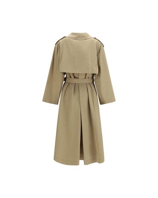 Max Mara Natural Beige Cotton Trench Coat