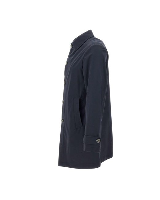 Barba Napoli Blue Duster Coat for men