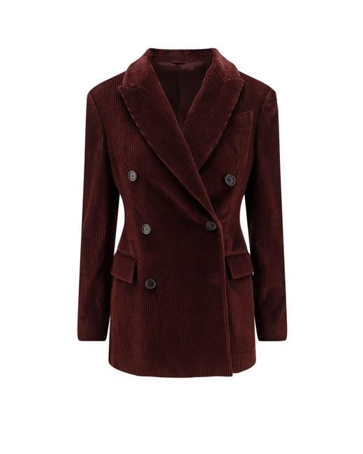 Brunello Cucinelli Purple Corduroy Blazer