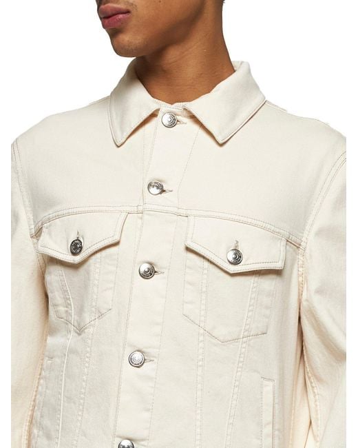Brunello Cucinelli White Ivory Denim Four Pocket Jacket for men