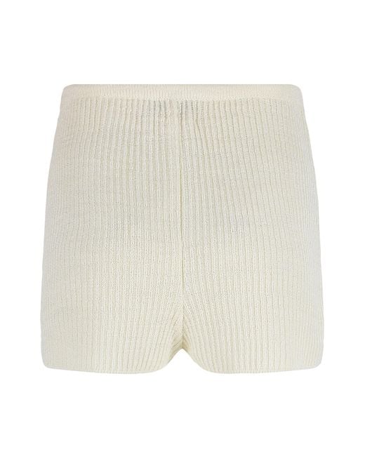 LeKasha Natural Knitted Shorts Linen