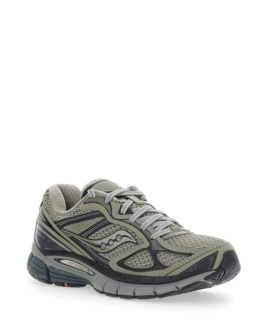 Saucony Gray Sneakers Progrid Guide7 Tech Fabric Trainers
