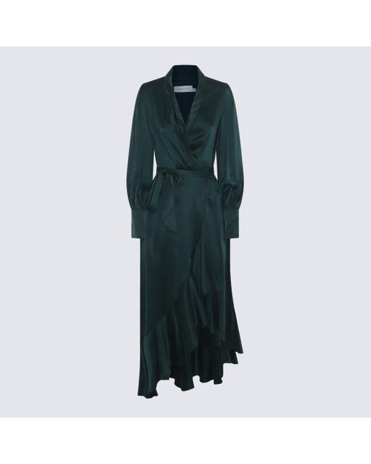 Zimmermann Green Jade Silk Dress