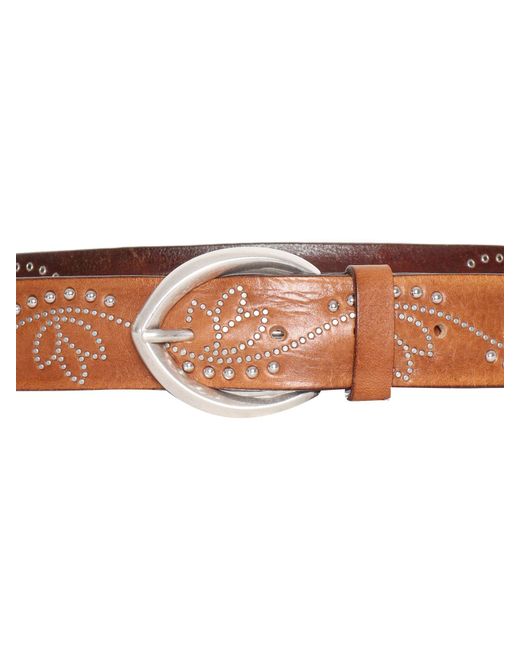 Orciani White Leather Belt With Studs
