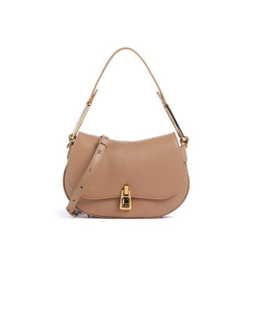Coccinelle Brown Shoulder Bag Cowhide Shoulder-Bags