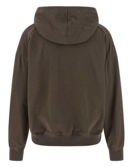 Brunello Cucinelli Gray Cotton Hoodie Clothing