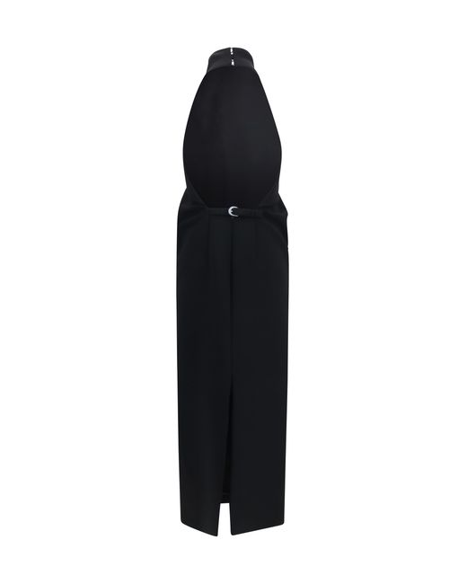 Khaite Blue Dress Roxanne Crepe Polyester