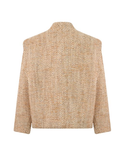 Isabel Marant Natural Cropped Jacket Acrylic