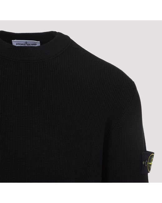Stone Island Black Sweater for men