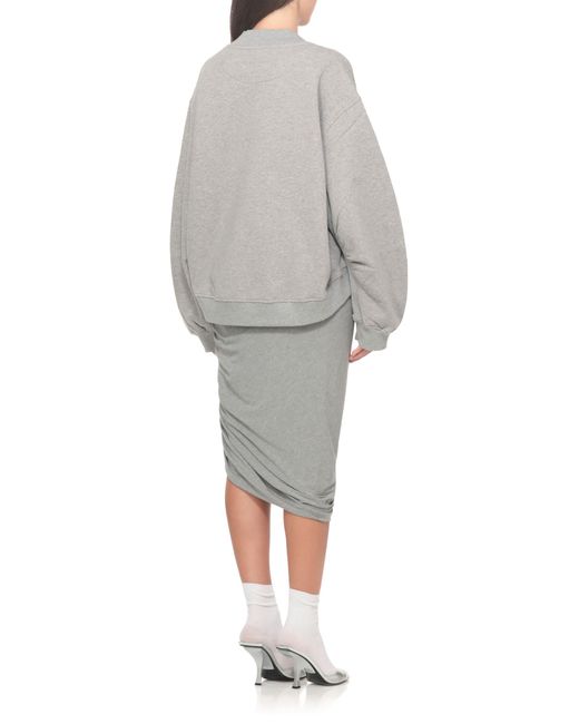 The Attico Gray Sweatshirt With Logo