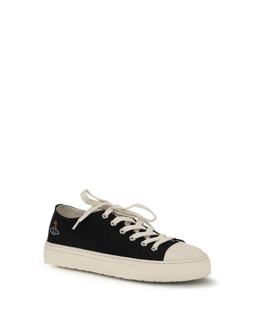 Vivienne Westwood White Plimsoll Sneakers Upper: Fabric; Sole: Rubber