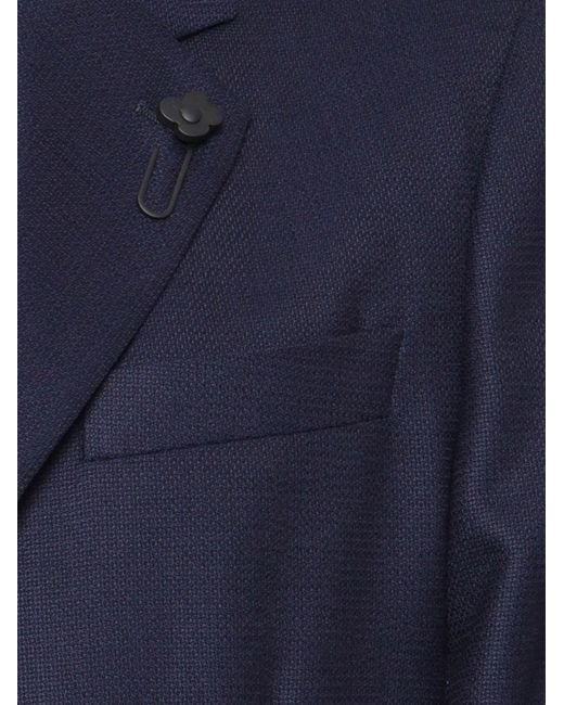Lardini Blue Blazer Wool Single Breasted Jacket for men