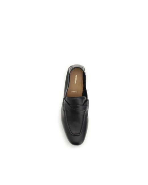 Tom Ford Black Calf Leather Bos Taurus Slip for men