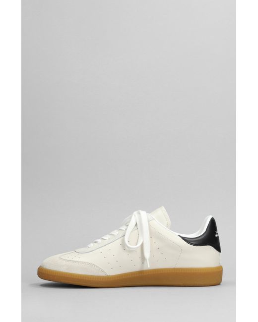 Isabel Marant Metallic Bryce Sneakers In Grey Suede And Leather