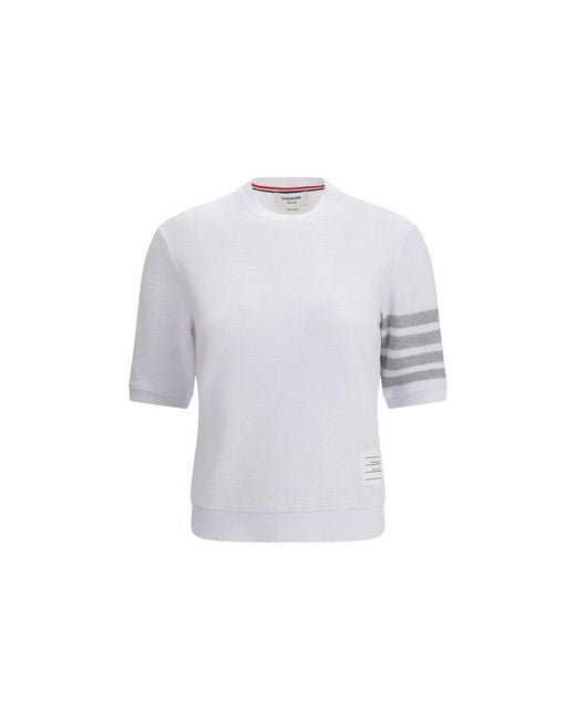 Thom Browne Blue White Cotton Sportswear