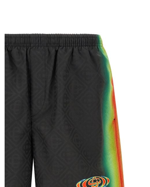 Casablanca Gray Jacquard Logo Swimsuit for men