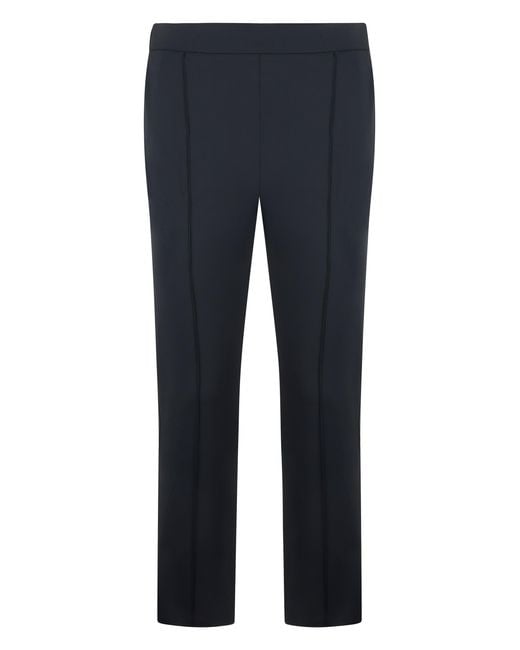 Elisabetta Franchi Blue Cropped Trousers Stretch Polyamide