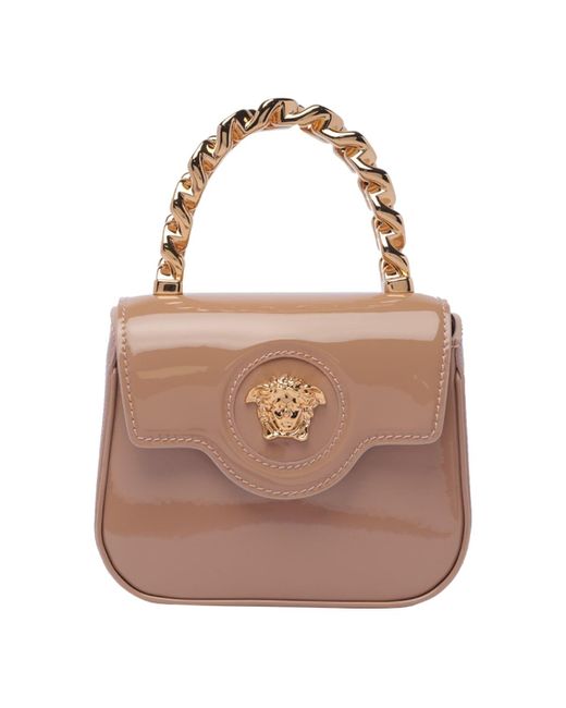 Versace Brown Mini La Medusa Handbag