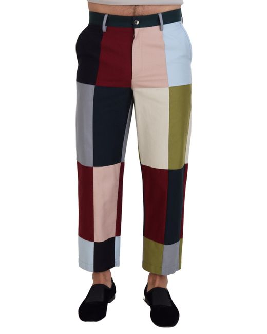 Dolce & Gabbana Black Patchwork Trousers Style for men