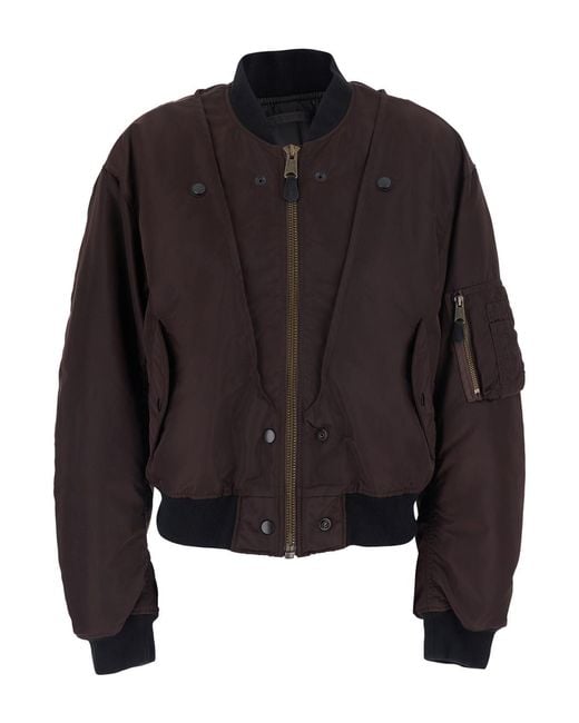 Maison Margiela Black Overcoat Tech Fabric Polyamide Coat
