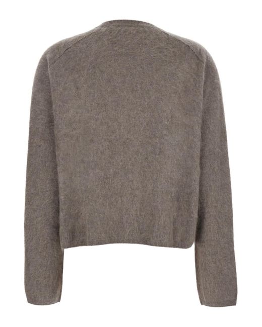 Lisa Yang Brown Lexia Crewneck Sweater