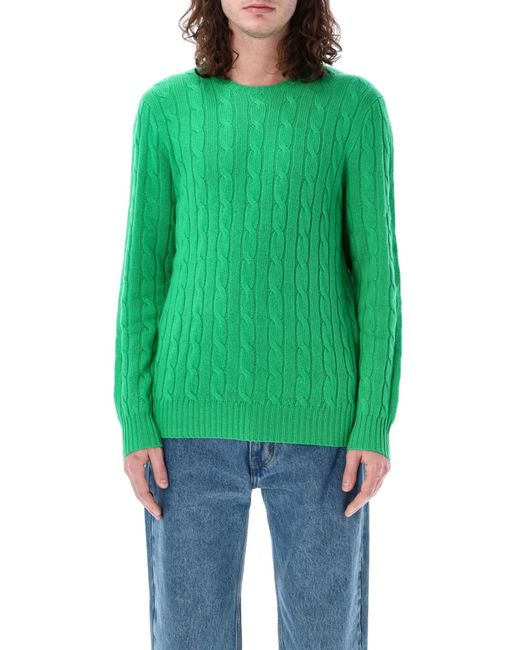 Polo Ralph Lauren Green Cable-Knit Jumper for men