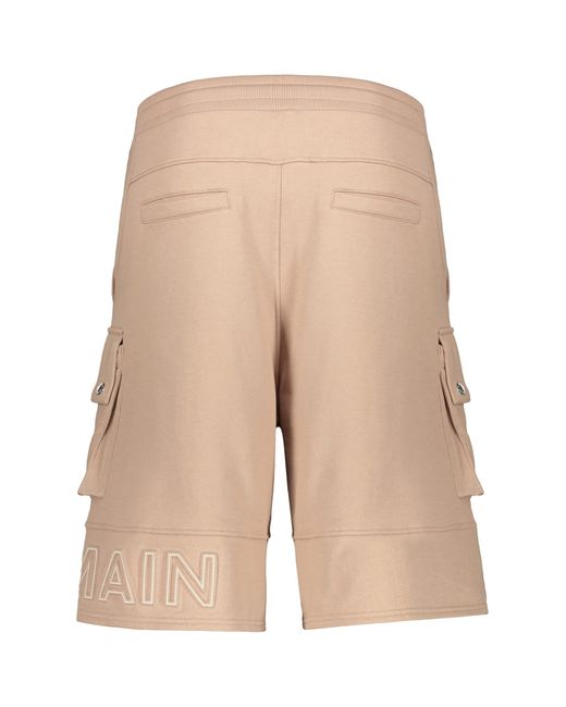 Balmain Natural Cotton Bermuda Shorts for men