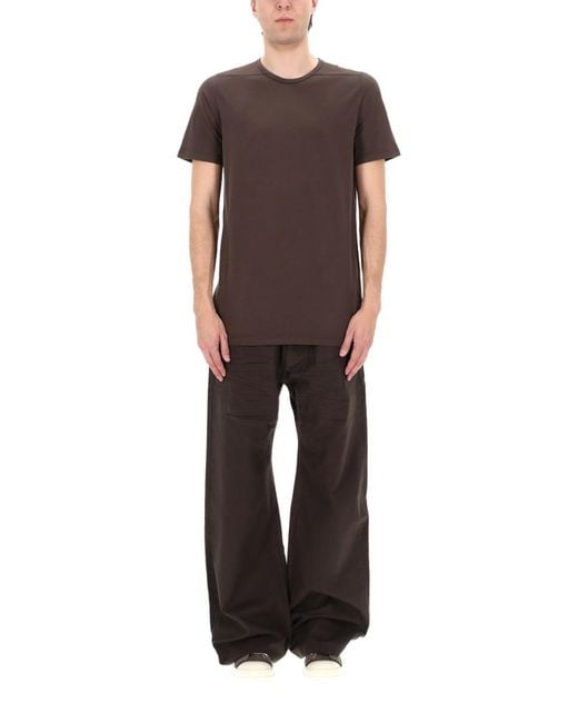 Rick Owens Brown T-Shirt Level T Cotton T-Shirts for men