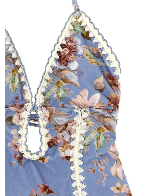 Zimmermann Blue Awaken One-Piece Swimsuit