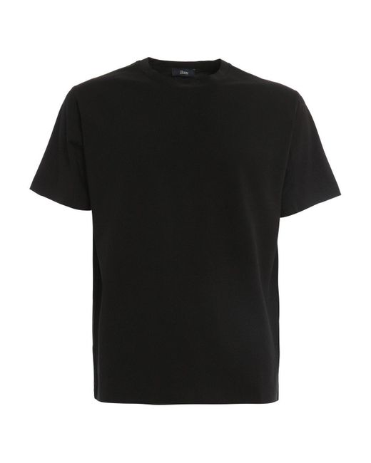 Herno Black T-shirt for men
