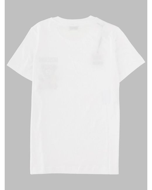 Moschino White T-Shirt Teddy Cotton T-Shirts