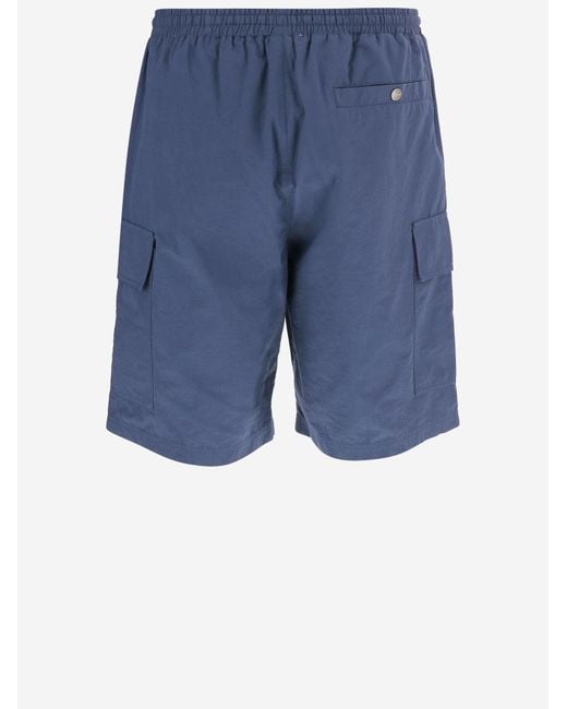 Autry Blue Cotton Blend Shorts for men