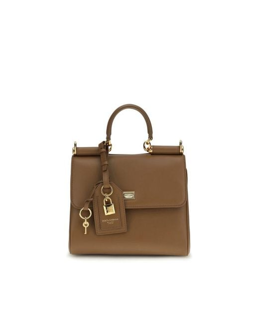 Dolce & Gabbana Brown Calf Leather Bos Taurus Shoulder Bag