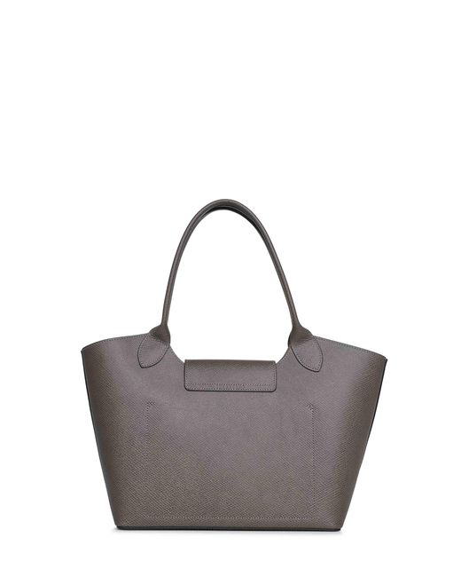 Longchamp Gray Shoulder Bag Épure Leather Calf