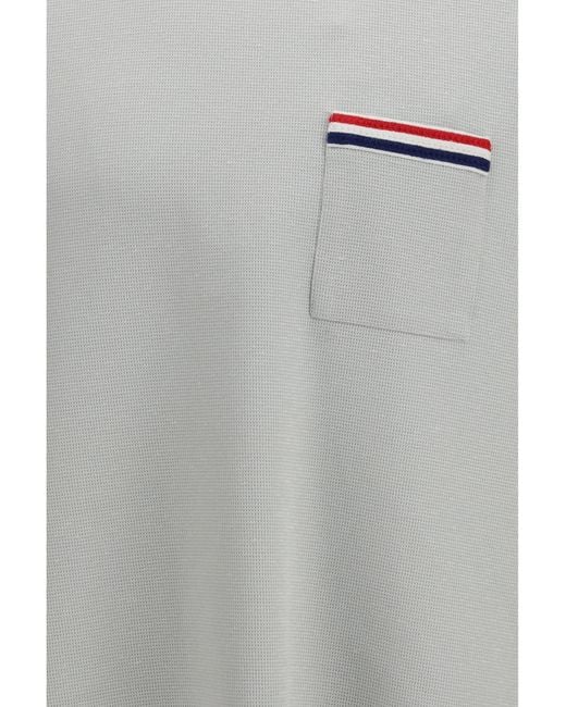 Thom Browne Gray Short-Sleeve Cotton-Linen T-Shirt T-Shirts for men