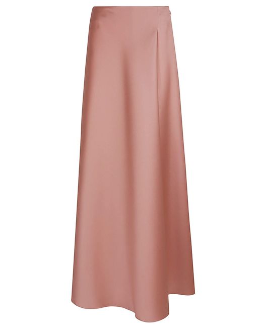 Alberta Ferretti Pink Mikado Long Skirt