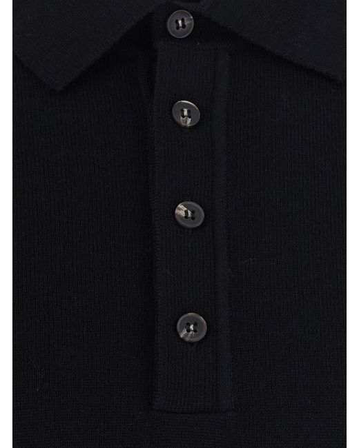 Kangra Blue Polo Shirt Extra Fine Merino for men