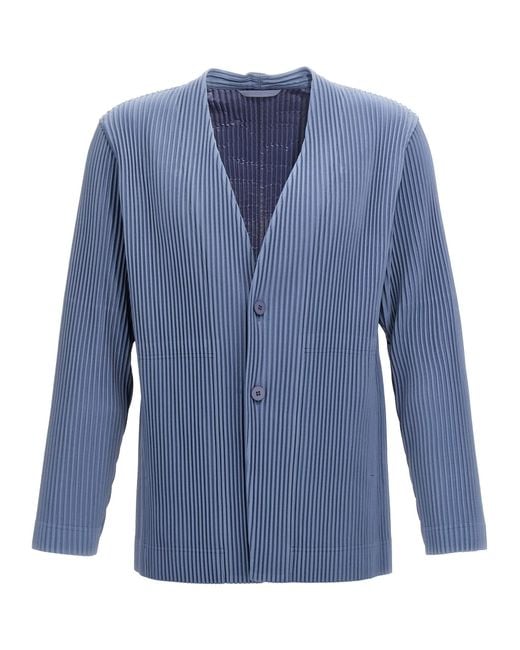 Homme Plissé Issey Miyake Blue Tailored Pleats 1' Blazer for men