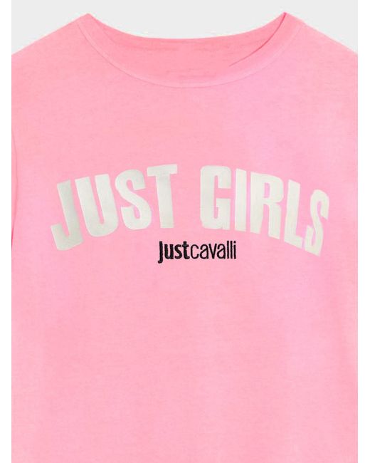 Just Cavalli Pink Cotton T-Shirt T-Shirts & Jerseys