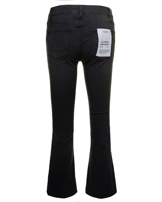 FRAME Black Le Crop Mini Boot Five-Pocket Jeans