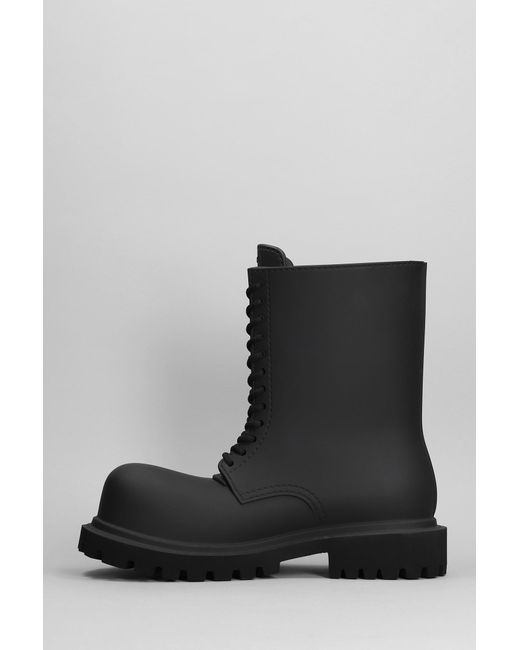 Balenciaga Steroid Boot Combat Boots In Black Eva for men