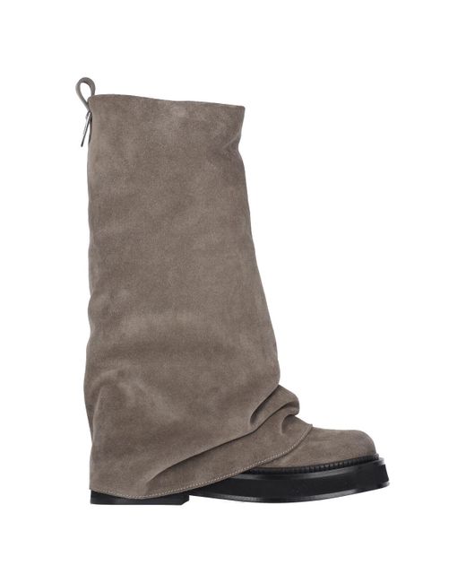 The Attico Brown Robin" Combat Boots