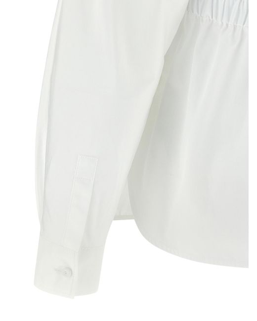 Max Mara White Cotton Poplin Shirt