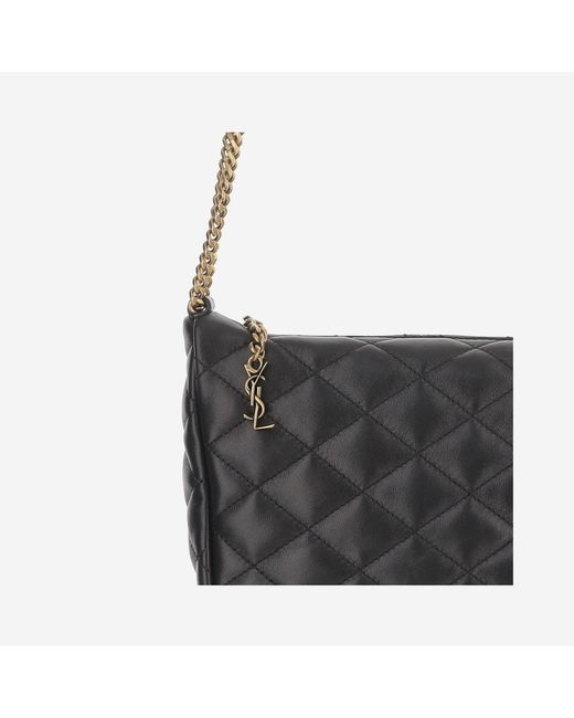 Saint Laurent White Quilted Leather Shoulder Bag