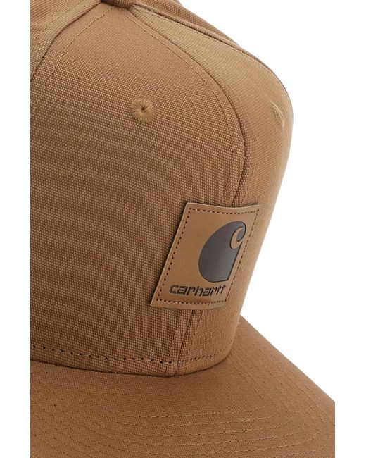 Carhartt Brown Cotton Logo Cap for men
